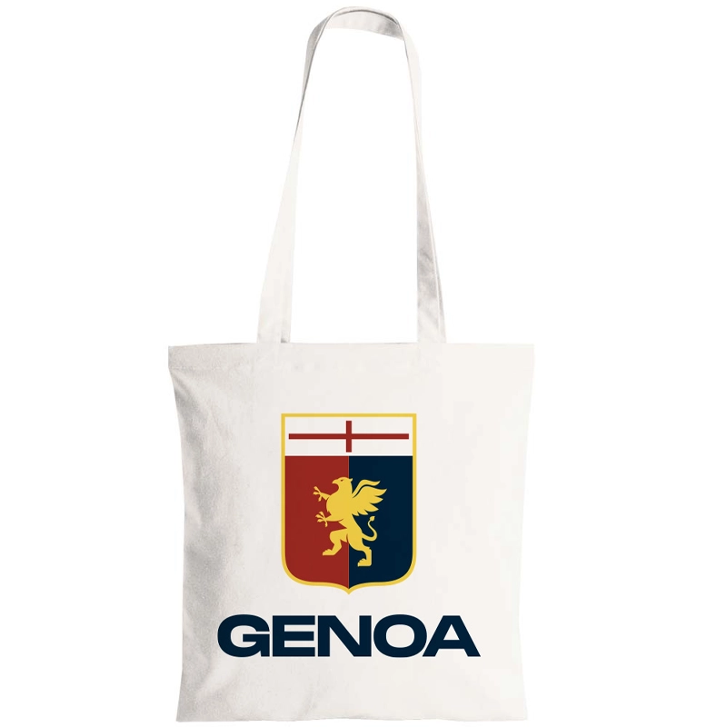 Shopper in cotone bianca Istituzionale Genoa